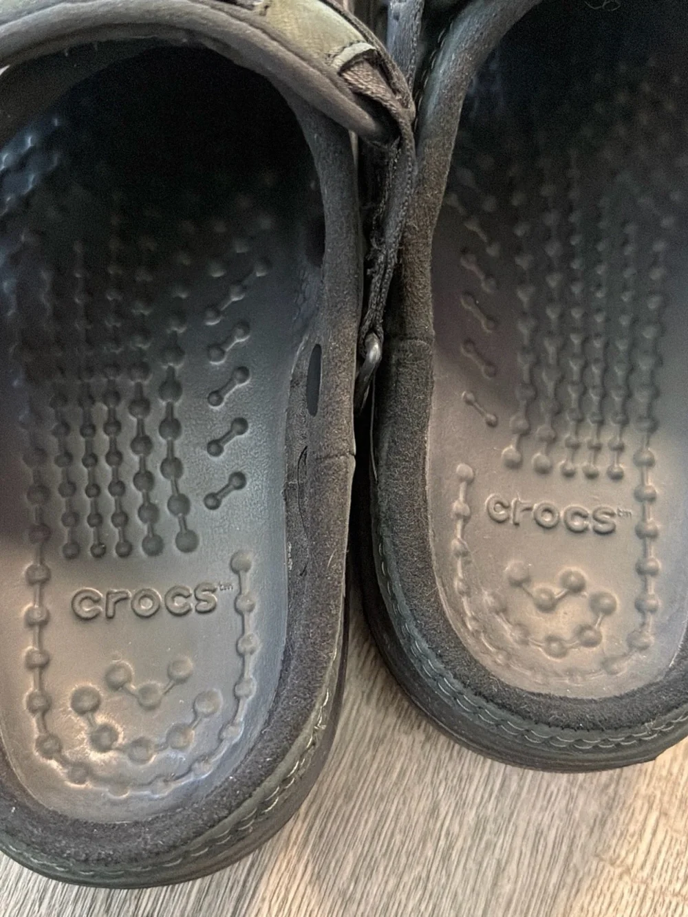 CROCS Men's Black Slip-On Sport Clog with Heel Strap